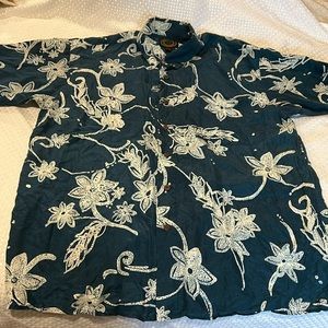 HAWAIIN SILK COMPANY SILK BUTTON DOWN SHIRT L